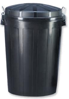 Barreño 70L negro