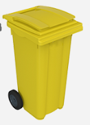 Contenedor c/r 120L amarillo