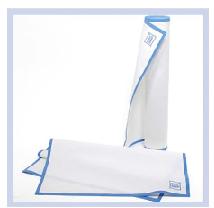 Roll Drap bco/azul 40x64