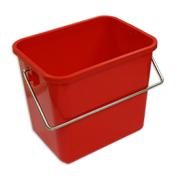 Cubo plástico 6 Ltr. rojo