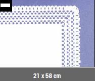 Blonda calada blanca 21x58 P100