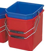 Cubo plástico 25 ltr. rojo