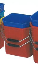 Cubo plástico 12 ltr. rojo