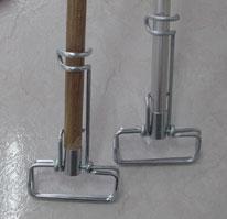 Palo aluminio c/pinza 1,35M