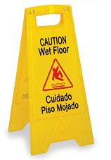 Cartel suelo mojado CL