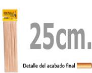 Brocheta madera 25 Cm. P100