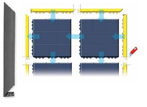 Borde hembra Ramp System-551 negro