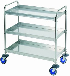 Carro 2 Bandejas Loza Mod. 150 Inox.