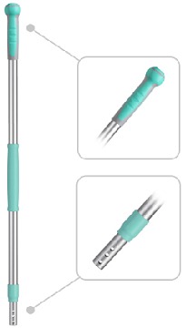 Palo Aluminio Extensible Verde Cj. 10