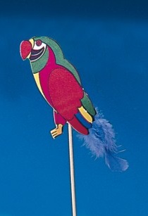 Pincho loro c/pluma 24 Cms C144