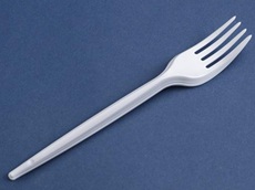 Tenedor plástico blanco C3000