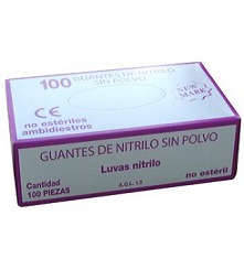 Guante Nitrilo S/Polvo Azul M N.Mark