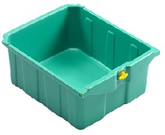 Cajón 22 Lts. Verde Con Cerradura Y Llave TTS