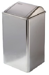 Papelera Acero Inox. Brillante 65 Lts.