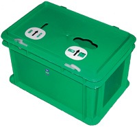 Contenedor Para Pilas Pilabox-7 Verde