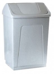 Papelera Tapa Basculante 55 Lts. Blanco