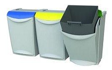 Papelera Reciclaje Pack 3 Uds (Vd-Az-Am)