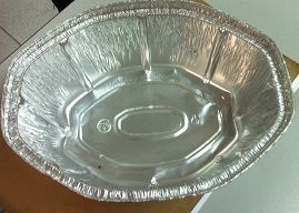 Envase pollo aluminio ovalado C500