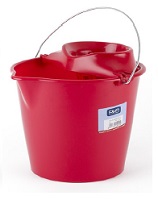 CUBO ESCURRIDOR REDONDO 12L QALITA ROJO