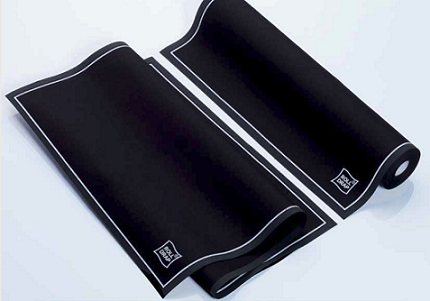 Roll Drap 40x64 Negro con cenefa blanca
