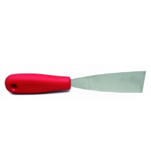 Espátula de Acero Inox. 40 mm C/Mango Rojo