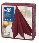 TORK LINSTYLE DINNER SERVILLETAS 39X39 1C BURDEOS