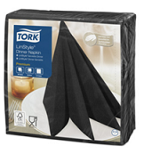 TORK LINSTYLE DINNER SERVILLETAS 39X39 1C NEGRA