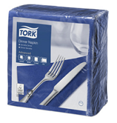 TORK LINSTYLE DINNER SERVILLETAS 39X39 1C AZUL OSCURO