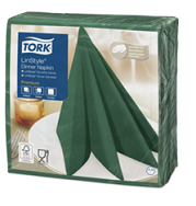 TORK LISNTYLE DINNER SERVILLETAS 39X39 1C VERDE OSCURO