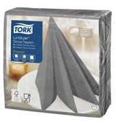 TORK LINSTYLE DINNER SERVILLETAS 39X39 1C GRIS