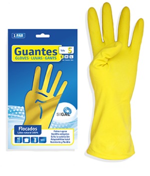 Guantes Flocados T.M 4G