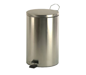 PAPELERA CON PEDAL 5L INOX BRILO