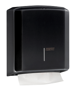 DISPESNADOR TOALLA C/Z ACERO EPOXI NEGRO