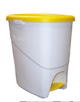 Papelera Pedal Eco 40 litros Tapa Amarilla