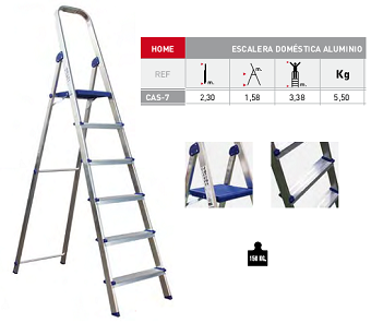 ESCALERA DOMESTICA ALUMINIO HOME CAS-7