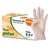 GUANTES VINILO C/POLVO TRANSLUC. T.M 4G