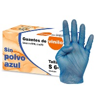 GUANTES VINILO S/POLVO AZUL T.XL 4G