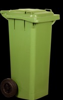 CONTENEDOR RUEDAS S/PEDAL 80LT VERDE