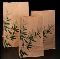 BOLSA KRAFT FEEL GREEN 25+15X43.5CM