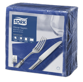 TORK DINNER SERV. 39X39 2C AZUL OSCURO