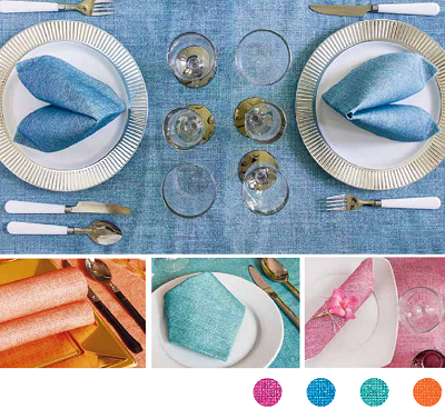 SERVILLETAS 40X40 LIKE LINEN AURORA VERDE AGUA