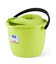 CUBO CON ESCURRIDORREDONDO CON ASA DE PLASTICO
