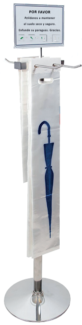 SOPORTE PEANA ENFUNDADOR DE PARAGUAS DOBLE USB01