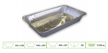 BANDEJA ALUMINIO 524X330 9500 CC
