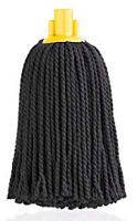 Fregona Microfibra Negra casquillo Amarillo