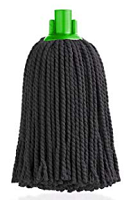 Fregona Microfibra Negra casquillo Verde