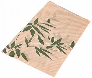 BOLSA CROISSANT 19+8X26 KRAFT FEEL GREEN 355.12