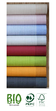 SERVILLETAS AIRLAID BIO GAMA HILO 40X40 BLANCA+HILO BURDEOS