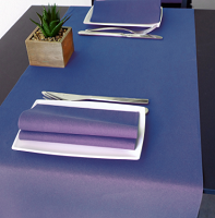 MANTEL ROLLO CAMINO/INDIV. 0,40X48M AIRLAID AZUL PRECORTE 30CM