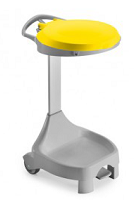 PORTA BOLSAS SMILE GRIS 120 L C/PEDAL 2 RUEDAS